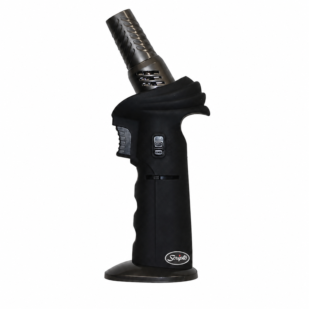 Scripto JetFlame Butane Torch with adjustable nozzle in high-angle position